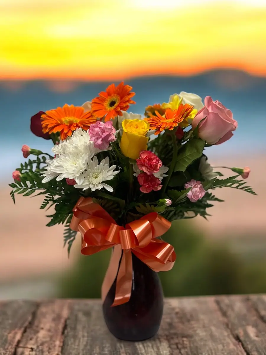 Orange Gerbera Vase