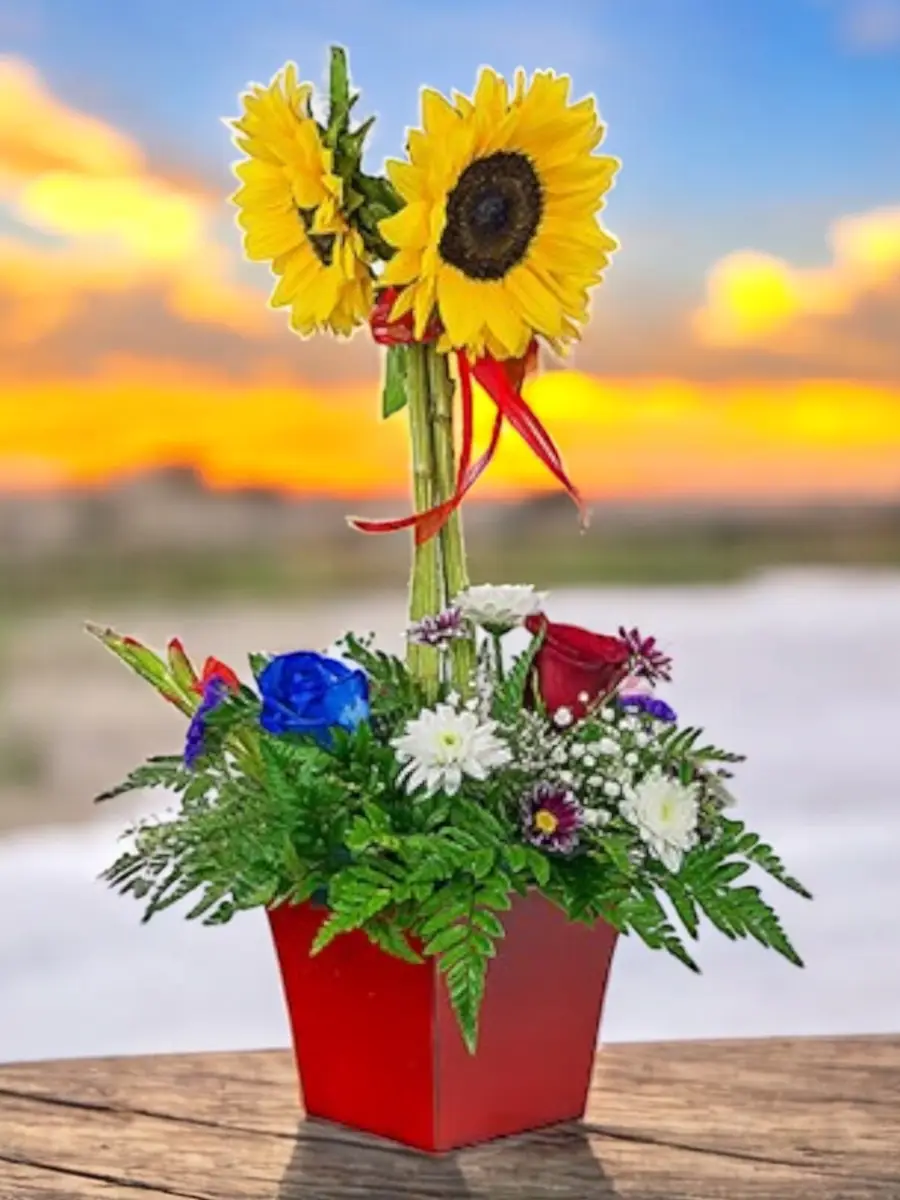 Tall Sunflower Box